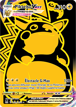 Carte Pokémon Pokemon Gold EB Pikachu VMAX TG29/TG30 de la série Origine Perdue