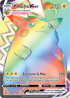 Carte Pokémon Pikachu VMAX 188/185 de la série Voltage Éclatant en vente au meilleur prix