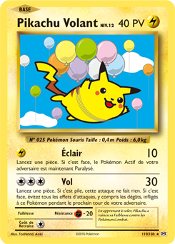 Carte Pokémon Secrète Pikachu volant 110/108 de la série Évolutions