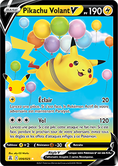 Carte Pokémon Pikachu Volant V 6/25 de la série Célébrations en vente au meilleur prix