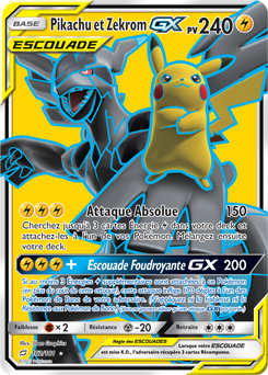 Carte Pokémon Pikachu Zekrom GX 162/181 de la série Duo de Choc en vente au meilleur prix