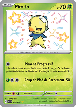 Carte Pokémon Pimito 106/91 de la série Destinées de Paldea en vente au meilleur prix