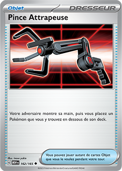 Carte Pokémon Pince Attrapeuse 162/165 de la série 151 en vente au meilleur prix