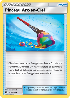 Carte Pokémon Peu commune Pinceau Arc-en-Ciel 141/168 de la série Tempête Céleste