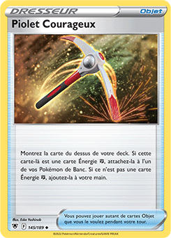 Carte Pokémon Peu commune Piolet Courageux 145/189 de la série Astres Radieux