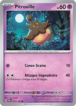 Carte Pokémon Communes Pitrouille 77/182 de la série Faille Paradoxe