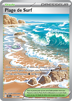 Carte Pokémon Plage de Surf 114/86 de la série Chaos Ascendant en vente au meilleur prix
