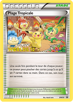 Carte Pokémon Promo Plage Tropicale BW50 de la série Promos Noir & Blanc