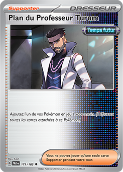 Carte Pokémon Peu commune Plan du Professeur Turum 171/182 de la série Faille Paradoxe