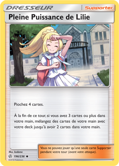 Carte Pokémon Pleine Puissance de Lilie 196/236 de la série Éclipse Cosmique en vente au meilleur prix