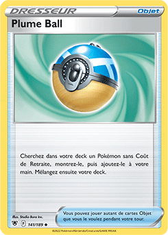 Carte Pokémon Peu commune Plume Ball 141/189 de la série Astres Radieux