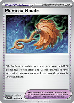 Carte Pokémon Peu commune Plumeau Maudit 161/182 de la série Faille Paradoxe