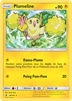 Carte Pokémon Rare Plumeline 46/145 de la série Gardiens Ascendants