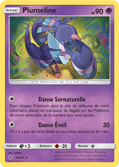 Carte Pokémon Rare Plumeline 56/145 de la série Gardiens Ascendants