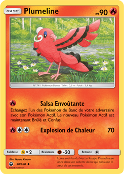 Carte Pokémon Peu commune Plumeline 30/168 de la série Tempête Céleste