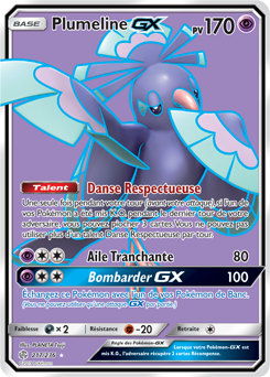 Carte Pokémon Plumeline GX 217/236 de la série Éclipse Cosmique en vente au meilleur prix