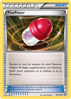 Carte Pokémon Peu commune PlusPower 96/114 de la série Noir & Blanc