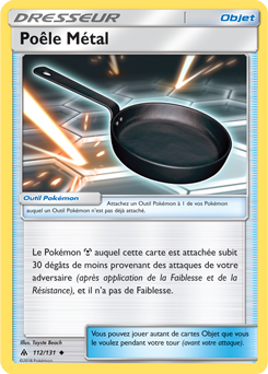 Carte Pokémon Peu commune Poêle Métal 112/131 de la série Lumière Interdite