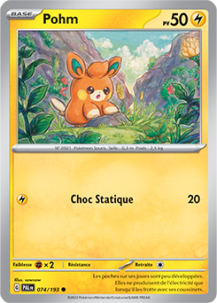 Carte Pokémon Pohm 074/193 de la série Évolutions à Paldea en vente au meilleur prix