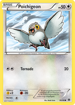 Carte Pokémon Commune Poichigeon 80/98 de la série Pouvoirs Émergents