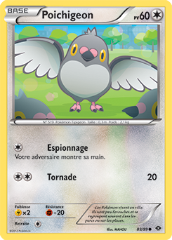 Carte Pokémon Poichigeon 83/99 de la série Destinées Futures en vente au meilleur prix