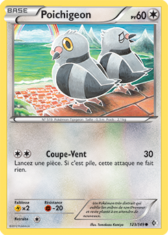 Carte Pokémon Commune Poichigeon 123/149 de la série Frantières Franchies