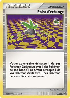 Carte Pokémon Peu commune Point d'échange 116/130 de la série Diamant & Perle