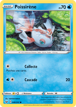 Carte Pokémon Poissirène 46/202 de la série Épée et Bouclier en vente au meilleur prix