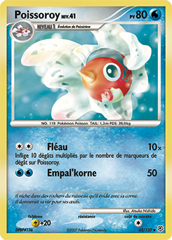 Carte Pokémon Poissoroy 62/130 de la série Diamant & Perle en vente au meilleur prix