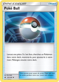Carte Pokémon Poké Ball 125/149 de la série Soleil & Lune en vente au meilleur prix