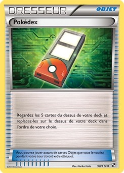 Carte Pokémon Peu commune Pokédex 98/114 de la série Noir & Blanc