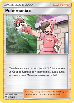 Carte Pokémon Pokémaniac 204/236 de la série Harmonie des Esprits en vente au meilleur prix