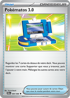 Carte Pokémon Peu commune Pokématos 3.0 84/86 de la série Foudre Noire