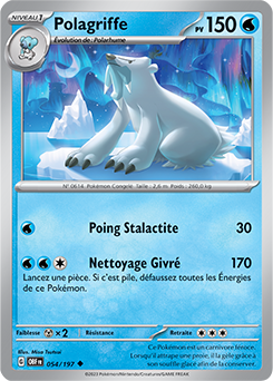 Carte Pokémon Peu commune Polagriffe 54/197 de la série Flammes Obsidiennes