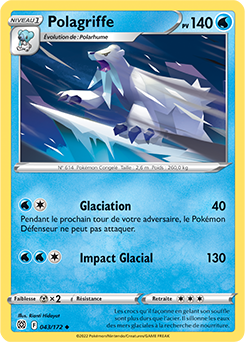 Carte Pokémon Peu commune Polagriffe 043/172 de la série Stars Étincelantes