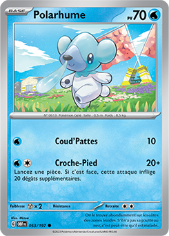 Carte Pokémon Communes Polarhume 53/197 de la série Flammes Obsidiennes
