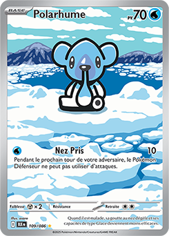 Carte Pokémon Illustration rare Polarhume 109/86 de la série Foudre Noire
