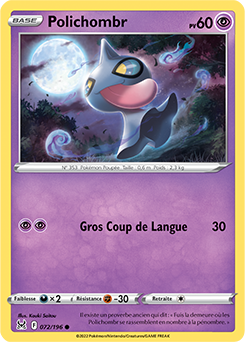 Carte Pokémon Communes Polichombr 072/196 de la série Origine Perdue