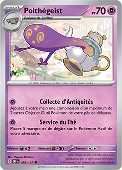 Carte Pokémon Polthégeist 98/197 de la série Flammes Obsidiennes en vente au meilleur prix