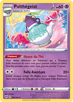 Carte Pokémon Polthégeist 83/189 de la série Ténèbres Embrasées en vente au meilleur prix