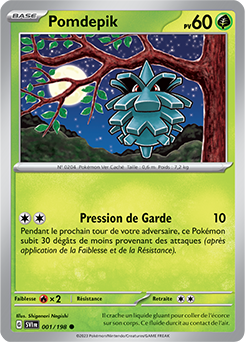 Carte Pokémon Pomdepik 001/198 de la série Écarlate et Violet en vente au meilleur prix