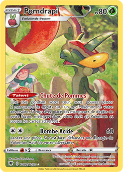 Carte Pokémon Holographique rare Pomdrapi TG02/TG30 de la série Astres Radieux
