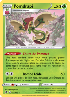 Carte Pokémon Pomdrapi 22/192 de la série Clash des Rebelles en vente au meilleur prix