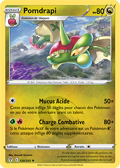 Carte Pokémon Rare Pomdrapi 120/203 de la série Évolution Céleste