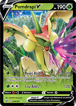 Carte Pokémon Pomdrapi V 18/163 de la série Styles de Combat en vente au meilleur prix
