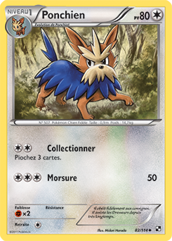 Carte Pokémon Ponchien 82/114 de la série Noir & Blanc en vente au meilleur prix