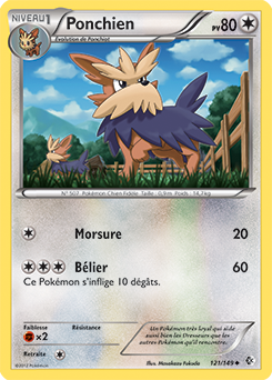 Carte Pokémon Ponchien 121/149 de la série Frantières Franchies en vente au meilleur prix