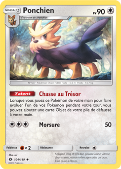 Carte Pokémon Ponchien 104/149 de la série Soleil & Lune en vente au meilleur prix