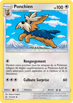 Carte Pokémon Ponchien 175/236 de la série Éclipse Cosmique en vente au meilleur prix