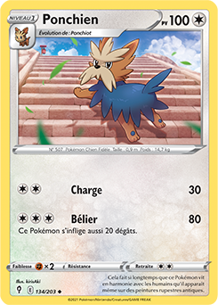 Carte Pokémon Ponchien 134/203 de la série Évolution Céleste en vente au meilleur prix